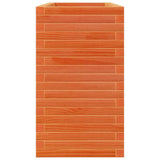 Garden Planter Wax Brown 110x40x68.5 cm Solid Wood Pine