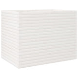 Garden Planter White 90x60x68.5 cm Solid Wood Pine