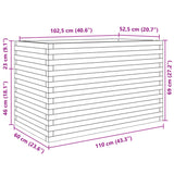 Garden Planter 110x60x68.5 cm Solid Wood Pine