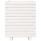 Garden Planter White 40x40x49.5 cm Solid Wood Pine