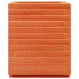 Garden Planter Wax Brown 40x40x49.5 cm Solid Wood Pine