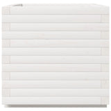 Garden Planter White 50x50x49.5 cm Solid Wood Pine