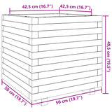 Garden Planter 50x50x49.5 cm Solid Wood Douglas