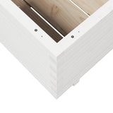 Garden Planter White 70x70x49.5 cm Solid Wood Pine