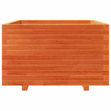 Garden Planter Wax Brown 80x80x49.5 cm Solid Wood Pine