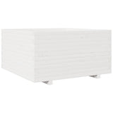Garden Planter White 90x90x49.5 cm Solid Wood Pine