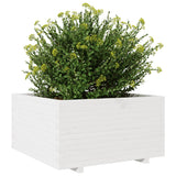 Garden Planter White 90x90x49.5 cm Solid Wood Pine