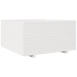 Garden Planter White 90x90x49.5 cm Solid Wood Pine