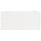 Garden Planter White 100x100x49.5 cm Solid Wood Pine
