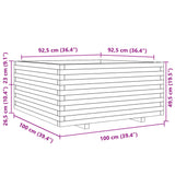 Garden Planter 100x100x49.5 cm Impregnated Wood Pine