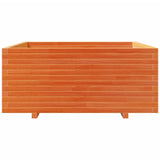 Garden Planter Wax Brown 110x110x49.5 cm Solid Wood Pine