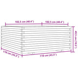 Garden Planter 110x110x49.5 cm Impregnated Wood Pine