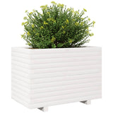 Garden Planter White 70x40x49.5 cm Solid Wood Pine