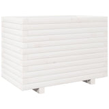 Garden Planter White 70x40x49.5 cm Solid Wood Pine