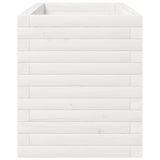 Garden Planter White 90x40x49.5 cm Solid Wood Pine