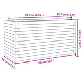 Garden Planter White 90x40x49.5 cm Solid Wood Pine