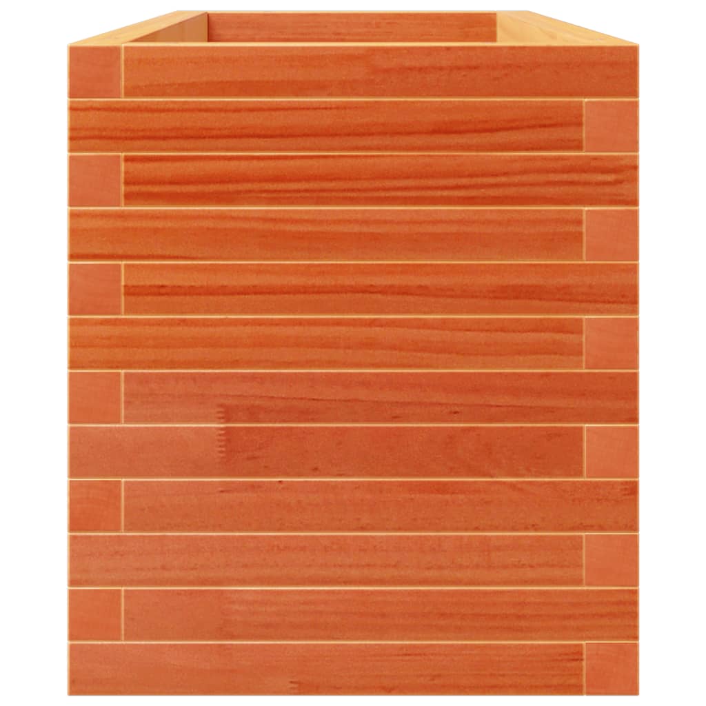 Garden Planter Wax Brown 110x40x49.5 cm Solid Wood Pine
