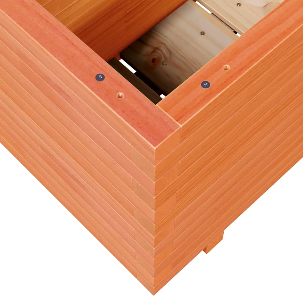Garden Planter Wax Brown 110x40x49.5 cm Solid Wood Pine