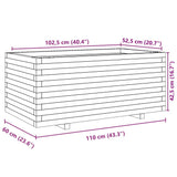Garden Planter 110x60x49.5 cm Impregnated Wood Pine