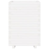 Garden Planter White 50x50x72.5 cm Solid Wood Pine