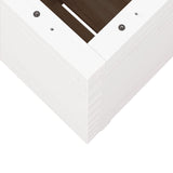 Garden Planter White 50x50x72.5 cm Solid Wood Pine