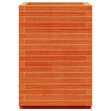 Garden Planter Wax Brown 50x50x72.5 cm Solid Wood Pine