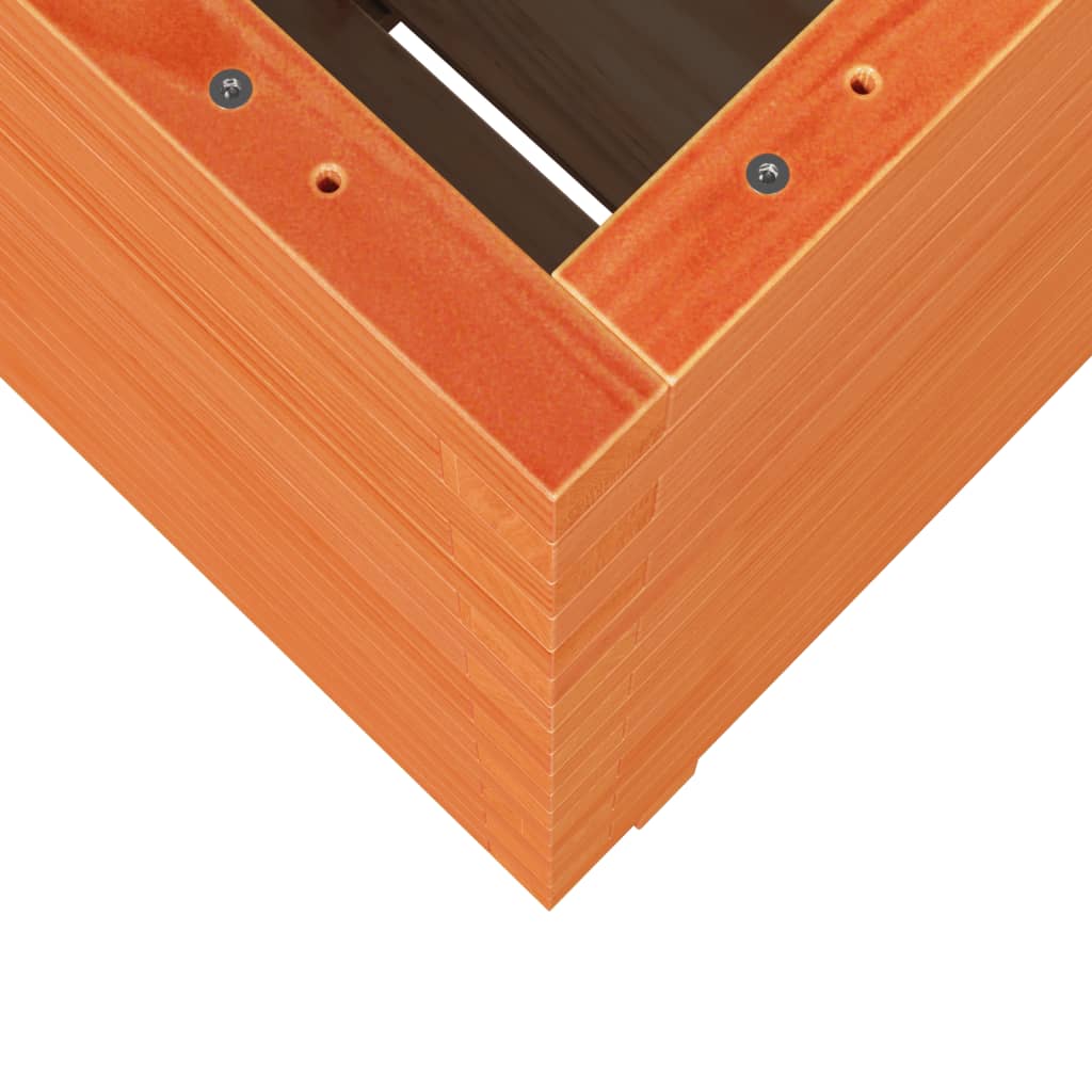 Garden Planter Wax Brown 50x50x72.5 cm Solid Wood Pine
