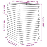 Garden Planter 50x50x72.5 cm Solid Wood Douglas