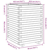 Garden Planter 50x50x72.5 cm Impregnated Wood Pine