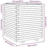 Garden Planter 60x60x72.5 cm Impregnated Wood Pine