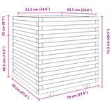 Garden Planter 70x70x72.5 cm Solid Wood Douglas