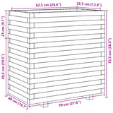 Garden Planter 70x40x72.5 cm Solid Wood Pine