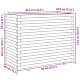 Garden Planter 90x40x72.5 cm Solid Wood Pine