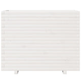 Garden Planter White 90x40x72.5 cm Solid Wood Pine