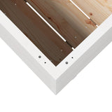 Garden Planter White 90x40x72.5 cm Solid Wood Pine