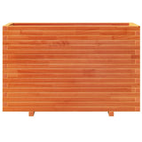 Garden Planter Wax Brown 110x40x72.5 cm Solid Wood Pine