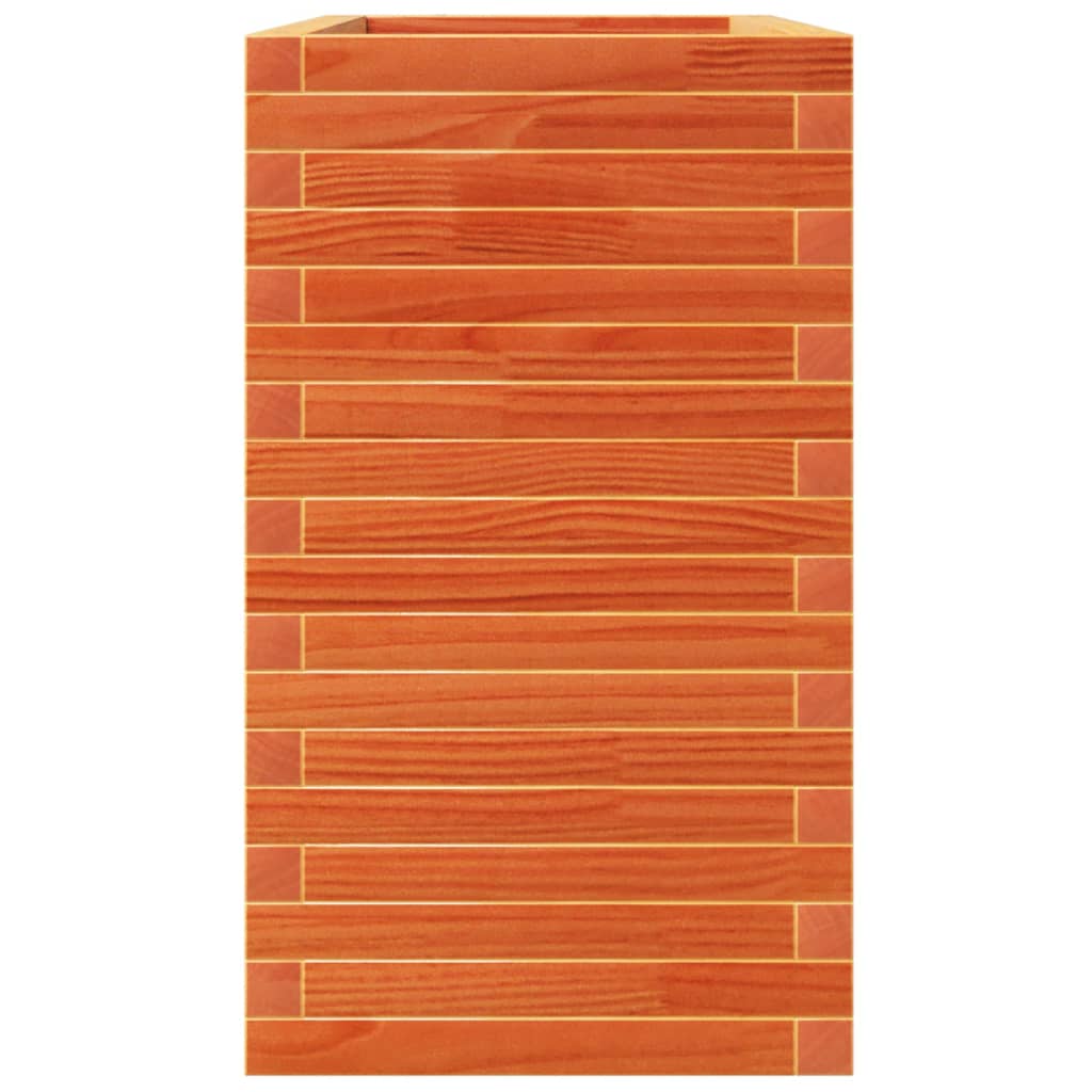 Garden Planter Wax Brown 110x40x72.5 cm Solid Wood Pine