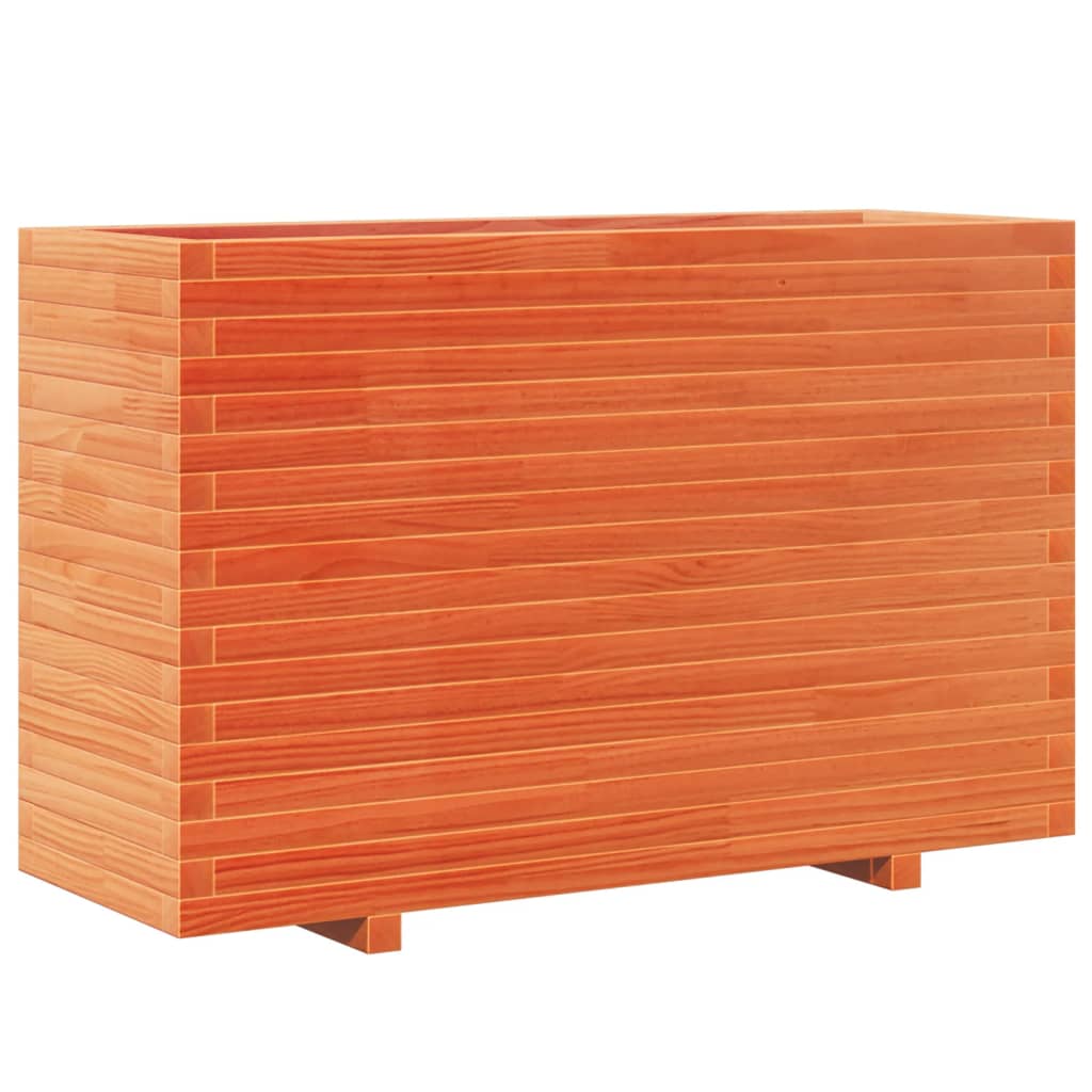 Garden Planter Wax Brown 110x40x72.5 cm Solid Wood Pine