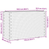 Garden Planter Wax Brown 110x40x72.5 cm Solid Wood Pine