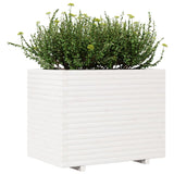 Garden Planter White 90x60x72.5 cm Solid Wood Pine