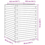 Garden Planter 50x50x72 cm Solid Wood Douglas