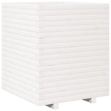 Garden Planter White 60x60x72 cm Solid Wood Pine