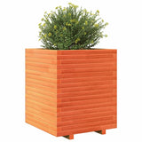 Garden Planter Wax Brown 60x60x72 cm Solid Wood Pine