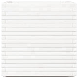 Garden Planter White 70x70x72 cm Solid Wood Pine