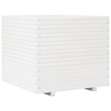 Garden Planter White 80x80x72 cm Solid Wood Pine