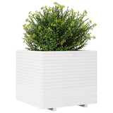 Garden Planter White 80x80x72 cm Solid Wood Pine