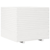 Garden Planter White 80x80x72 cm Solid Wood Pine