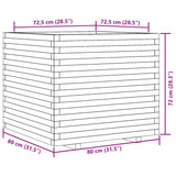 Garden Planter 80x80x72 cm Impregnated Wood Pine
