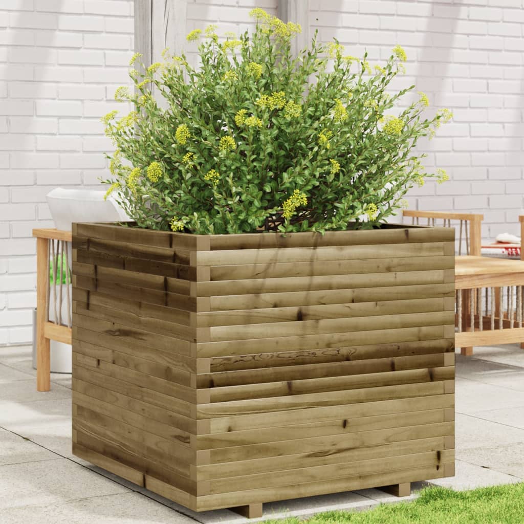 Garden Planter 80x80x72 cm Impregnated Wood Pine