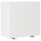 Garden Planter White 70x40x72 cm Solid Wood Pine
